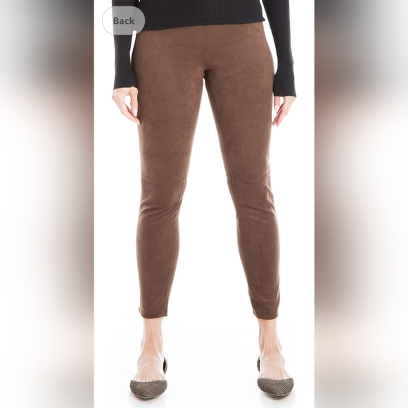 Max Studio Women's Elastic Waist Faux Suede Pant size S - Picture 1 of 13